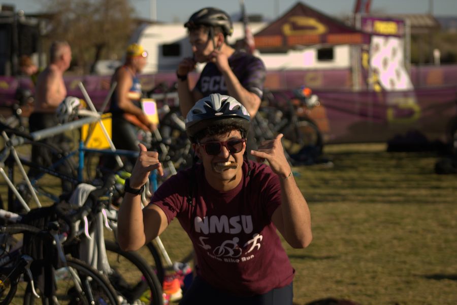 CJ eating a waffle during transition